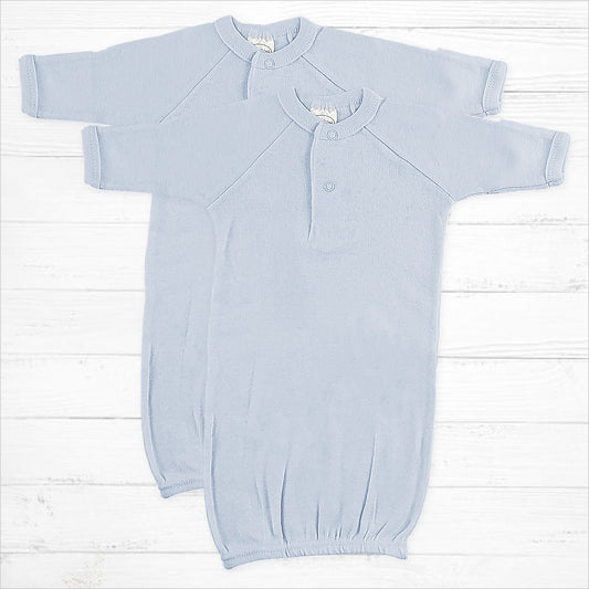 Preemie Blue Sleep Gown Set - Little Giggles Galore