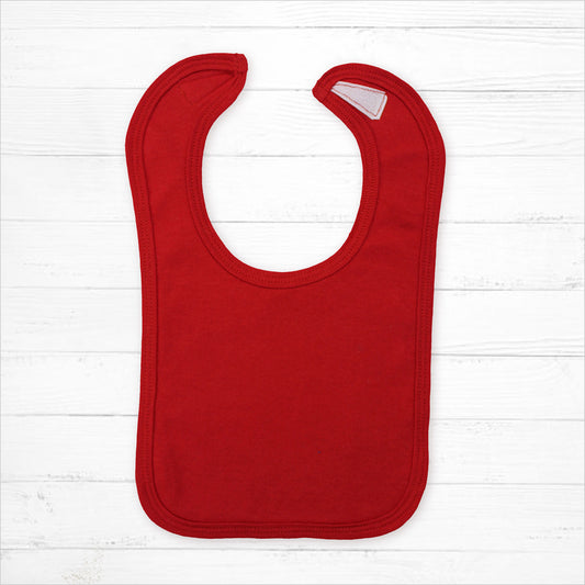 Red Cotton Bib - Little Giggles Galore