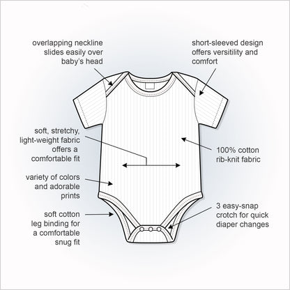 Boys Rib-Knit Bodysuit Pack - Little Giggles Galore