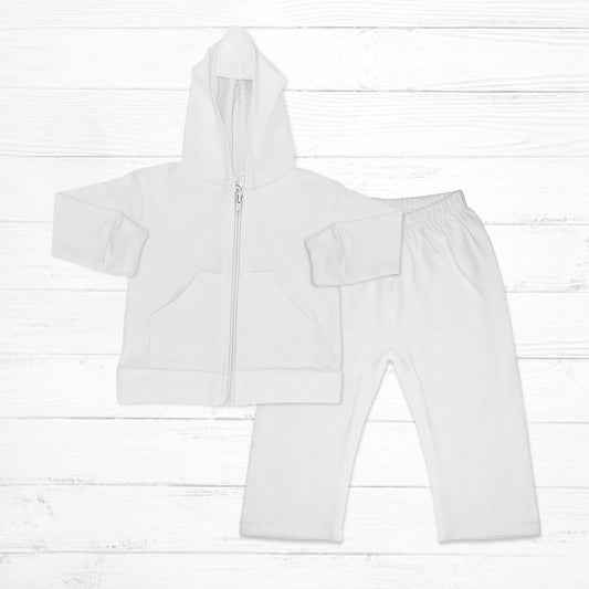 White Sweat Suit - Little Giggles Galore