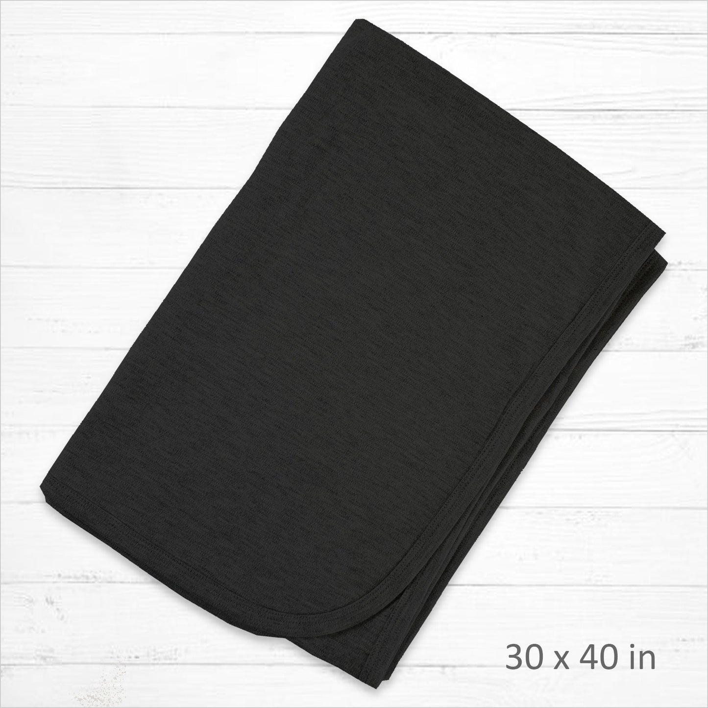 Black Interlock Blanket