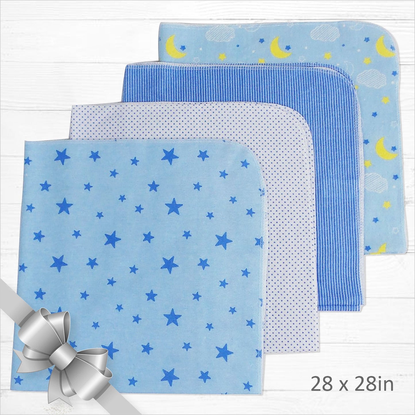 Blue Flannel Blanket Gift Set