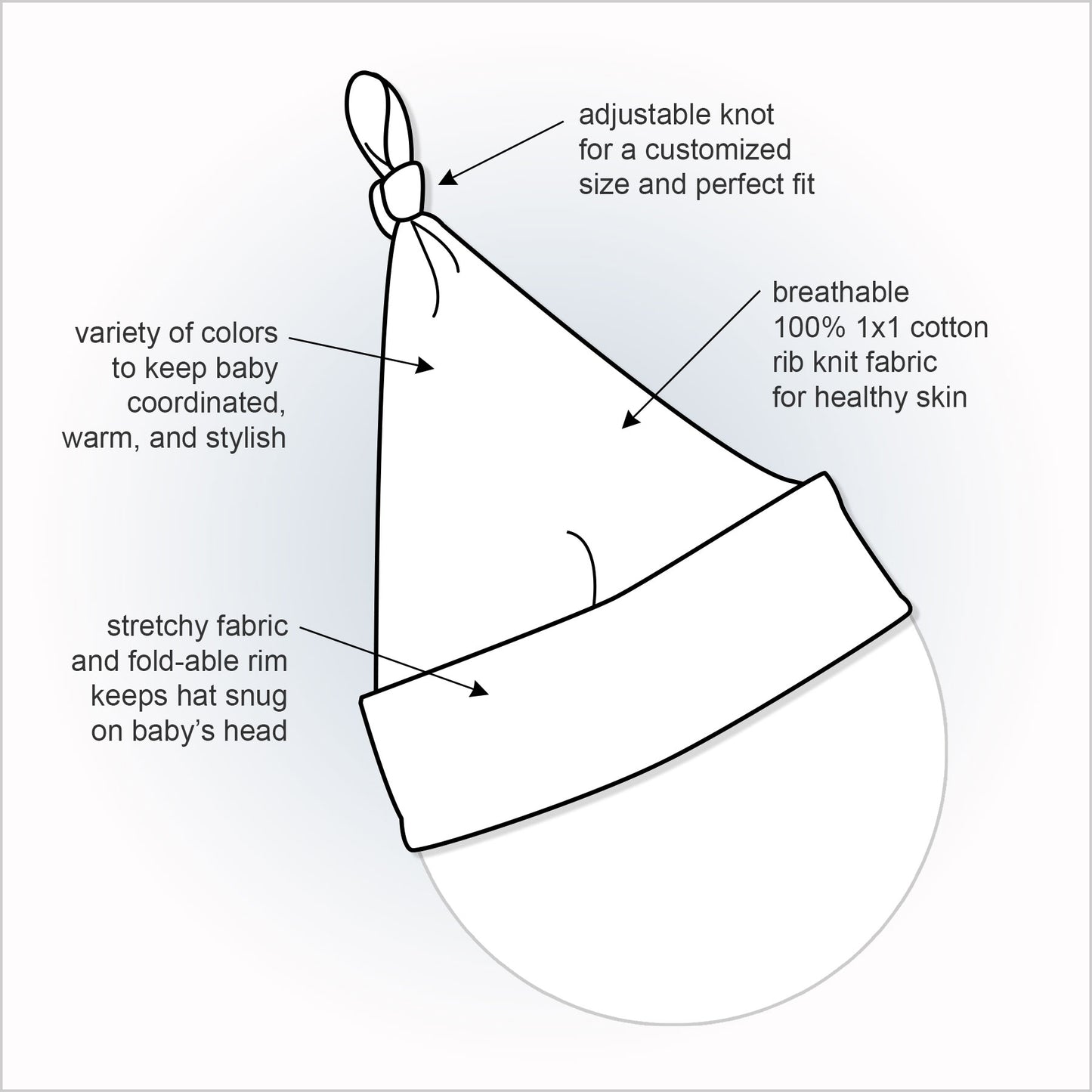 Knotted Baby Cap Diagram