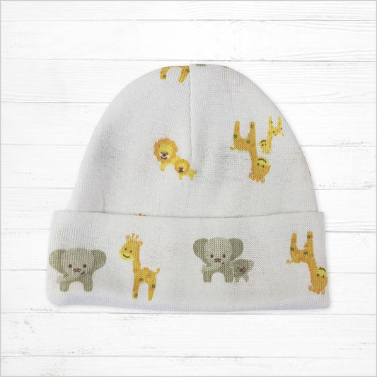 Safari Print Infant Beanie